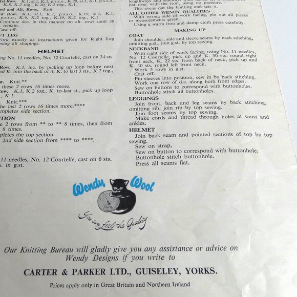 Pattern Baby 3 Pc Set Sweater Legging Cap Vintage UK Dbl Knitting Toddler 18 mos - Picture 4 of 5